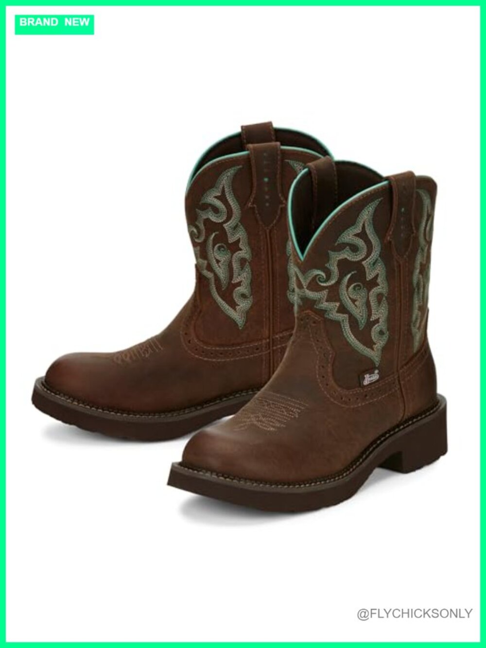 Western Boot Round Toe Leather Orthotic Comfort 8in Ankle Bootie